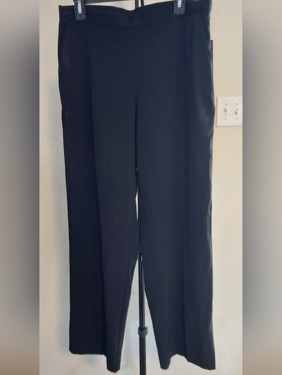 Briggs New York Pants - Briggs New York Classic Black Straight-Leg Trousers
